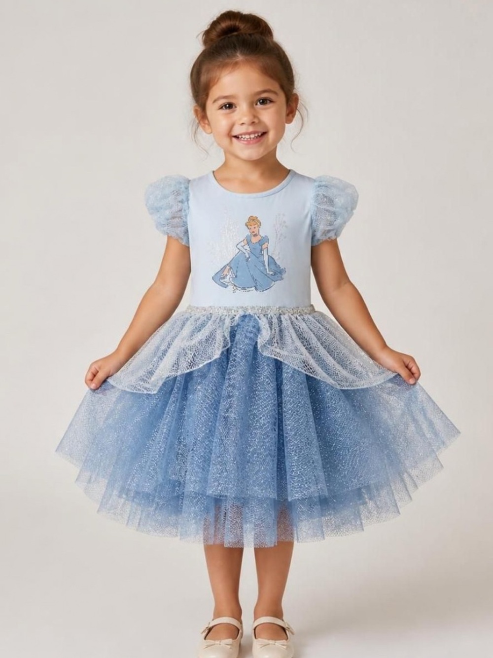 Disney Princess Cinderella Light Blue Tulle Dress Size 5 / 6